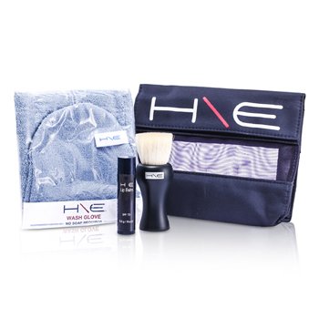 Kit Mineral H\E: Lip Balm SPF 15 + Sikat Wajah + Sarung Tangan Cuci + Tas (H\E Minerals Kit: Lip Balm SPF 15 + Facial Brush + Wash Glove + Bag)