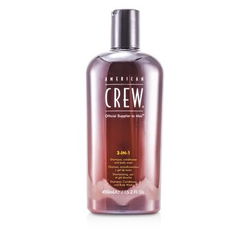 American Crew Pria 3-IN-1 Sampo, Kondisier & Cuci Tubuh (Men 3-IN-1 Shampoo, Conditioner & Body Wash)