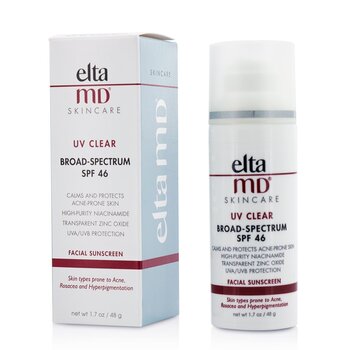 EltaMD UV Clear Facial Sunscreen SPF 46 - Untuk Jenis Kulit Rentan Terhadap Jerawat, Rosacea & Hiperpigmentasi (UV Clear Facial Sunscreen SPF 46 - For Skin Types Prone To Acne, Rosacea & Hyperpigmentation)
