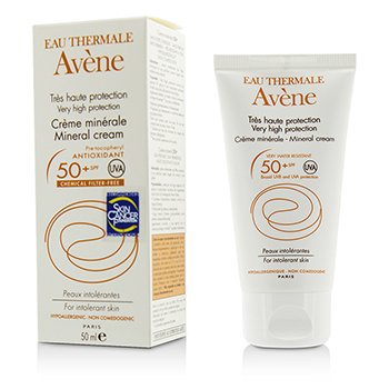 Avene Perlindungan Tinggi Krim Mineral SPF 50 (High Protection Mineral Cream SPF 50)