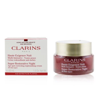 Clarins Super Restorative Night Age Spot Mengoreksi Krim Pengisian Ulang (Super Restorative Night Age Spot Correcting Replenishing Cream)