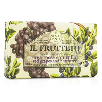 Nesti Dante Il Frutteto Menerangi Sabun - Anggur Merah & Blueberry (Il Frutteto Illuminating Soap - Red Grapes & Blueberry)