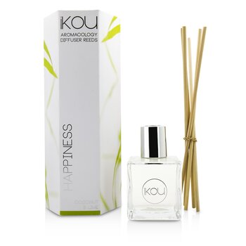 iKOU Aromacology Diffuser Reeds - Kebahagiaan (Kelapa & Kapur - Pasokan 9 bulan) (Aromacology Diffuser Reeds - Happiness (Coconut & Lime - 9 months supply))