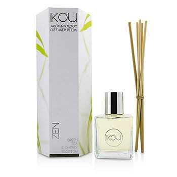 iKOU Aromacology Diffuser Reeds - Zen (Teh Hijau & Bunga Sakura - Pasokan 9 bulan) (Aromacology Diffuser Reeds - Zen (Green Tea & Cherry Blossom - 9 months supply))