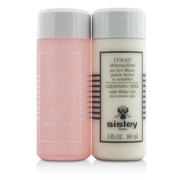 Set Pilihan Perjalanan Duo Pembersihan: Membersihkan Susu w/ White Lily 100ml/3oz + Floral Toning Lotion 100ml/3oz