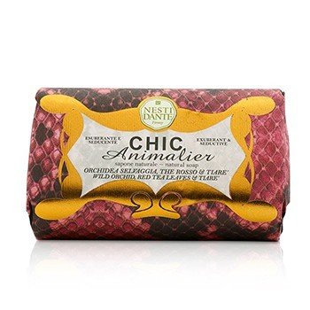 Nesti Dante Sabun Alami Hewan Yang Chic - Anggrek Liar, Daun Teh Merah & Tiare (Chic Animalier Natural Soap - Wild Orchid, Red Tea Leaves & Tiare)