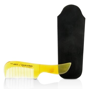 The Art Of Shaving Sisir Kumis Tanduk - Suedine Hitam (Horn Mustache Comb - Black Suedine)