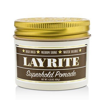 Layrite Superhold Pomade (Tahan Tinggi, Bersinar Sedang, Larut Dalam Air) (Superhold Pomade (High Hold, Medium Shine, Water Soluble))