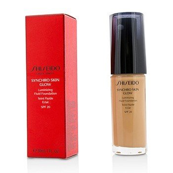 Shiseido Synchro Skin Glow Luminizing Fluid Foundation SPF 20 - # Mawar 4 (Synchro Skin Glow Luminizing Fluid Foundation SPF 20 - # Rose 4)