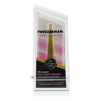 Tweezerman Mini Slant Tweezer Ultra Precision (Dilapisi Timah) (Koleksi Studio) (Mini Slant Tweezer Ultra Precision (Tin Coated) (Studio Collection))