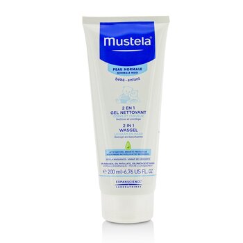 Mustela 2 In 1 Tubuh & Gel Pembersih Rambut - Untuk Kulit Normal (2 In 1 Body & Hair Cleansing gel - For Normal Skin)