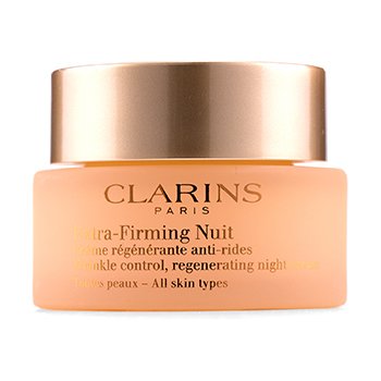 Clarins Extra-Firming Nuit Wrinkle Control, Regenerating Night Cream - Semua Jenis Kulit (Extra-Firming Nuit Wrinkle Control, Regenerating Night Cream - All Skin Types)