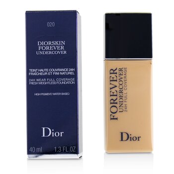 Christian Dior Diorskin Forever Undercover 24H Pakai Full Coverage Water Based Foundation - #020 Light Beige (Diorskin Forever Undercover 24H Wear Full Coverage Water Based Foundation - # 020 Light Beige)