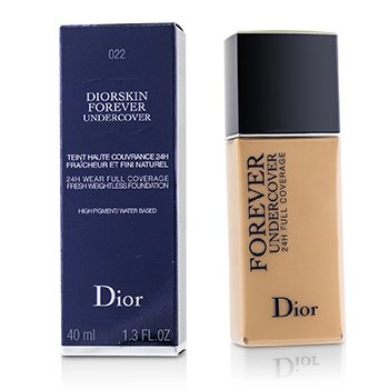 Christian Dior Diorskin Forever Undercover 24H Pakai Full Coverage Water Based Foundation - #022 Cameo (Diorskin Forever Undercover 24H Wear Full Coverage Water Based Foundation - # 022 Cameo)