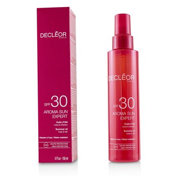 Decleor Aroma Sun Expert Summer Oil Untuk Tubuh &Rambut SPF 30 (Aroma Sun Expert Summer Oil For Body & Hair SPF 30)