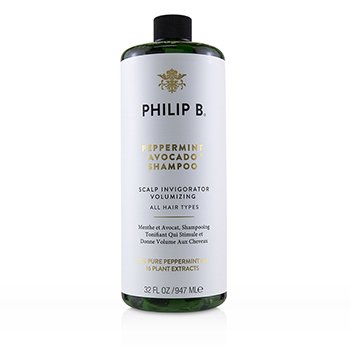 Philip B Sampo Alpukat Peppermint (Kulit Kepala Invigorator Volumizing - Semua Jenis Rambut) (Peppermint Avocado Shampoo (Scalp Invigorator Volumizing - All Hair Types))