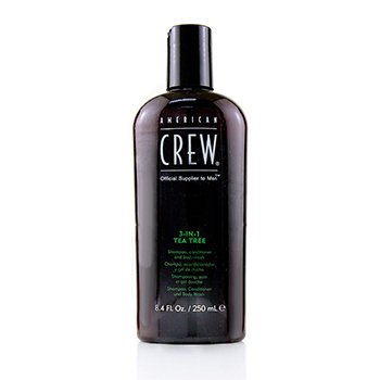 American Crew Pria 3-IN-1 Tea Tree Shampoo, Kondisioner dan Body Wash (Men 3-IN-1 Tea Tree Shampoo, Conditioner and Body Wash)