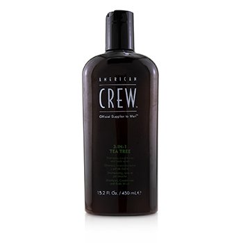 American Crew Pria 3-IN-1 Tea Tree Shampoo, Kondisioner dan Body Wash (Men 3-IN-1 Tea Tree Shampoo, Conditioner and Body Wash)