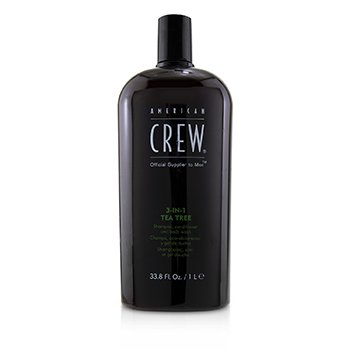 American Crew Pria 3-IN-1 Tea Tree Shampoo, Kondisioner dan Body Wash (Men 3-IN-1 Tea Tree Shampoo, Conditioner and Body Wash)