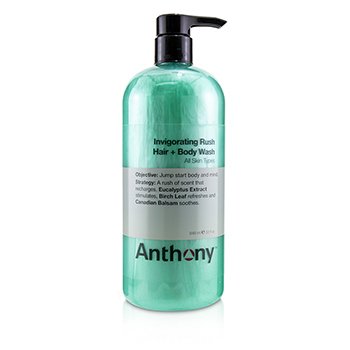 Anthony Menyegarkan Rush Hair &Body Wash (Semua Jenis Kulit) (Invigorating Rush Hair & Body Wash (All Skin Types))