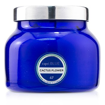 Capri Blue Lilin Jar Biru - Bunga Kaktus (Blue Jar Candle - Cactus Flower)