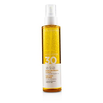 Clarins Kabut Minyak Perawatan Matahari Untuk Tubuh & Rambut SPF 30 (Sun Care Oil Mist For Body & Hair SPF 30)