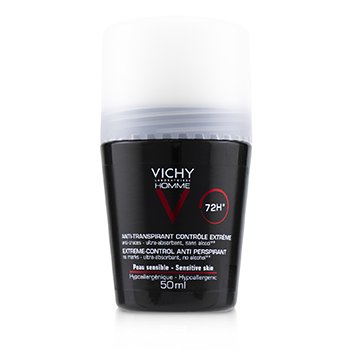 Vichy Homme 72H * Kontrol Ekstrim Anti Perspirant Roll-On (Untuk Kulit Sensitif) (Homme 72H* Extreme-Control Anti Perspirant Roll-On (For Sensitive Skin))