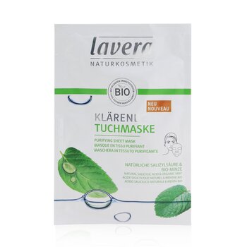 Lavera Sheet Mask - Memurnikan (Dengan Asam Salisilat Alami &Mint Organik) (Sheet Mask - Purifying (With Natural Salicylic Acid & Organic Mint))