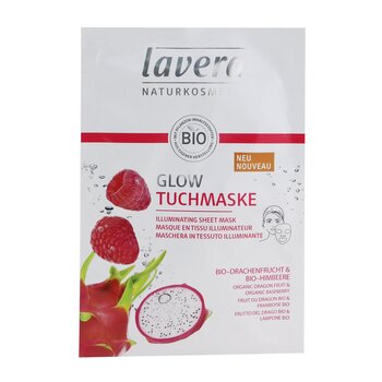 Lavera Sheet Mask - Menerangi (Dengan Buah Naga Organik &Raspberry Organik) (Sheet Mask - Illuminating (With Organic Dragon Fruit & Organic Raspberry))