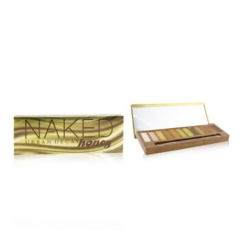 Palet Eyeshadow Madu Telanjang (12x Eyeshadow, 1x Dua Kali Lipat Berakhir Smudger / Tapered Crease Brush)