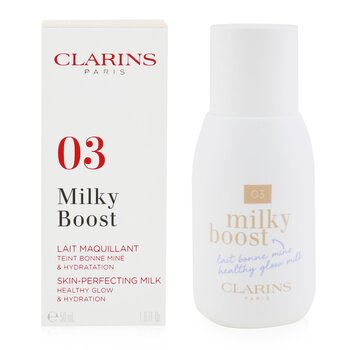 Clarins Yayasan Milky Boost - # 03 Milky Cashew (Milky Boost Foundation - # 03 Milky Cashew)