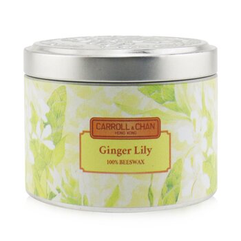 Lilin Timah Lilin Lilin Lebah 100% - Ginger Lily (100% Beeswax Tin Candle - Ginger Lily)