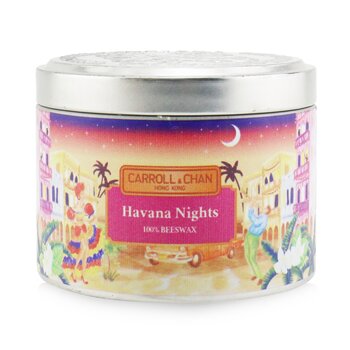 The Candle Company (Carroll & Chan) Lilin Timah Lilin Lilin Lebah 100% - Havana Nights (100% Beeswax Tin Candle - Havana Nights)