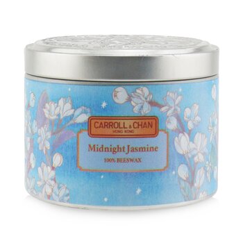 The Candle Company (Carroll & Chan) Lilin Timah Lilin Lilin Lebah 100% - Jasmine Tengah Malam (100% Beeswax Tin Candle - Midnight Jasmine)