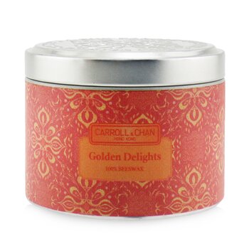 The Candle Company (Carroll & Chan) Lilin Timah Lilin Lilin Lebah 100% - Golden Delights (100% Beeswax Tin Candle - Golden Delights)