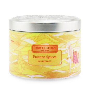 The Candle Company (Carroll & Chan) Lilin Timah Lilin Lilin Lebah 100% - Rempah-rempah Timur (100% Beeswax Tin Candle - Eastern Spices)