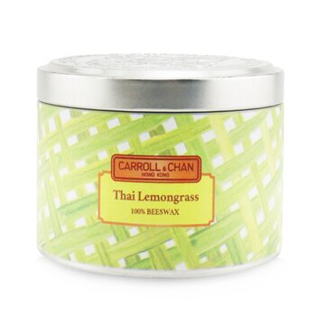 Lilin Timah Lilin Lilin Lebah 100% - Serai Thailand (100% Beeswax Tin Candle - Thai Lemongrass)