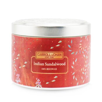 The Candle Company (Carroll & Chan) Lilin Timah Lilin Lilin Lebah 100% - Cendana India (100% Beeswax Tin Candle - Indian Sandalwood)