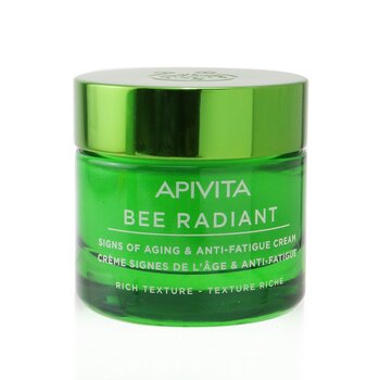 Apivita Lebah Radiant Signs Of Aging & Krim Anti-Kelelahan - Tekstur Yang Kaya (Bee Radiant Signs Of Aging & Anti-Fatigue Cream - Rich Texture)