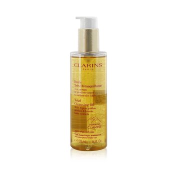 Clarins Total Cleansing Oil dengan Alpine Golden Gentian &Lemon Balm Extracts (Semua Waterproof Make-up) (Total Cleansing Oil with Alpine Golden Gentian & Lemon Balm Extracts (All Waterproof Make-up))