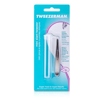 Tweezerman Mini Slant Tweezer - (Stainless Klasik) (Mini Slant Tweezer - (Classic Stainless))
