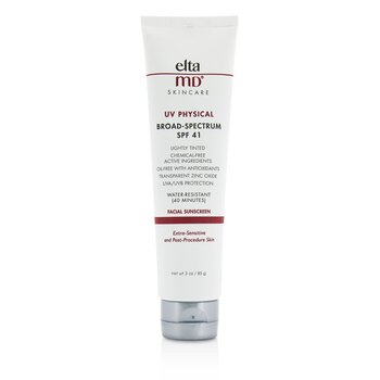 EltaMD Tabir Surya Wajah Tahan Air Fisik UV SPF 41 (Tinted) - Untuk Kulit Ekstra Sensitif & Pasca-Prosedur (UV Physical Water-Resistant Facial Sunscreen SPF 41 (Tinted) - For Extra-Sensitive & Post-Procedure Skin)
