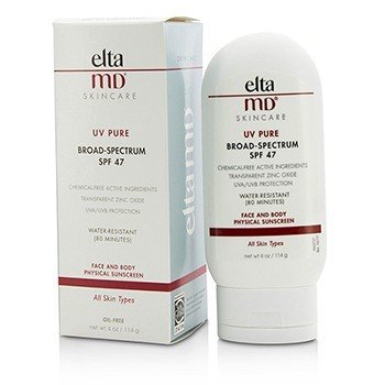 EltaMD UV Murni Tahan Air Wajah & Tubuh Fisik Tabir Surya SPF 47 (UV Pure Water-Resistant Face & Body Physical Sunscreen SPF 47)