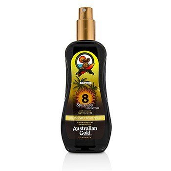 Spray Gel Tabir Surya SPF 8 dengan Bronzer Instan (Spray Gel Sunscreen SPF 8 with Instant Bronzer)