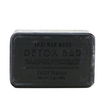 18.21 Man Made Detox Bar - Deep Cleansing, Sabun Pelembab - # Tembakau Manis (Detox Bar - Deep Cleansing, Moisturizing Soap - # Sweet Tobacco)