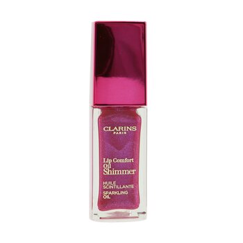 Clarins Kilau Minyak Kenyamanan Bibir - # 04 Wanita Merah Muda (Lip Comfort Oil Shimmer - # 04 Pink Lady)