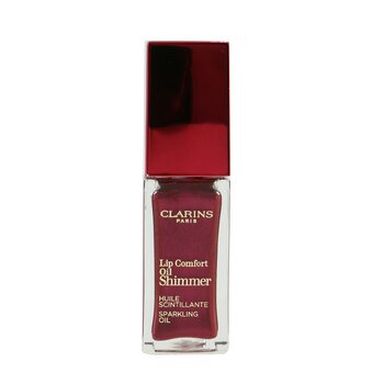 Clarins Lip Comfort Oil Shimmer - # 08 Anggur Burgundy (Lip Comfort Oil Shimmer - # 08 Burgundy Wine)