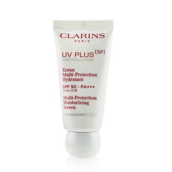 Clarins UV Plus [5P] Layar Pelembab Multi-Perlindungan Anti-Polusi SPF 50 - Tembus Cahaya (UV Plus [5P] Anti-Pollution Multi-Protection Moisturizing Screen SPF 50 - Translucent)