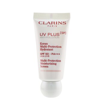 Clarins UV Plus [5P] Layar Pelembab Multi-Perlindungan Anti-Polusi SPF 50 - Mawar (UV Plus [5P] Anti-Pollution Multi-Protection Moisturizing Screen SPF 50 - Rose)