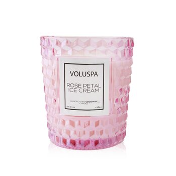 Voluspa Lilin Klasik – Es Krim Kelopak Mawar (Classic Candle – Rose Petal Ice Cream)